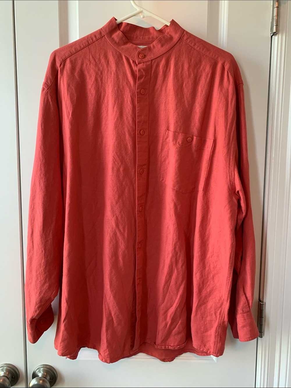 Bachrach Coral Band-Collar Shirt